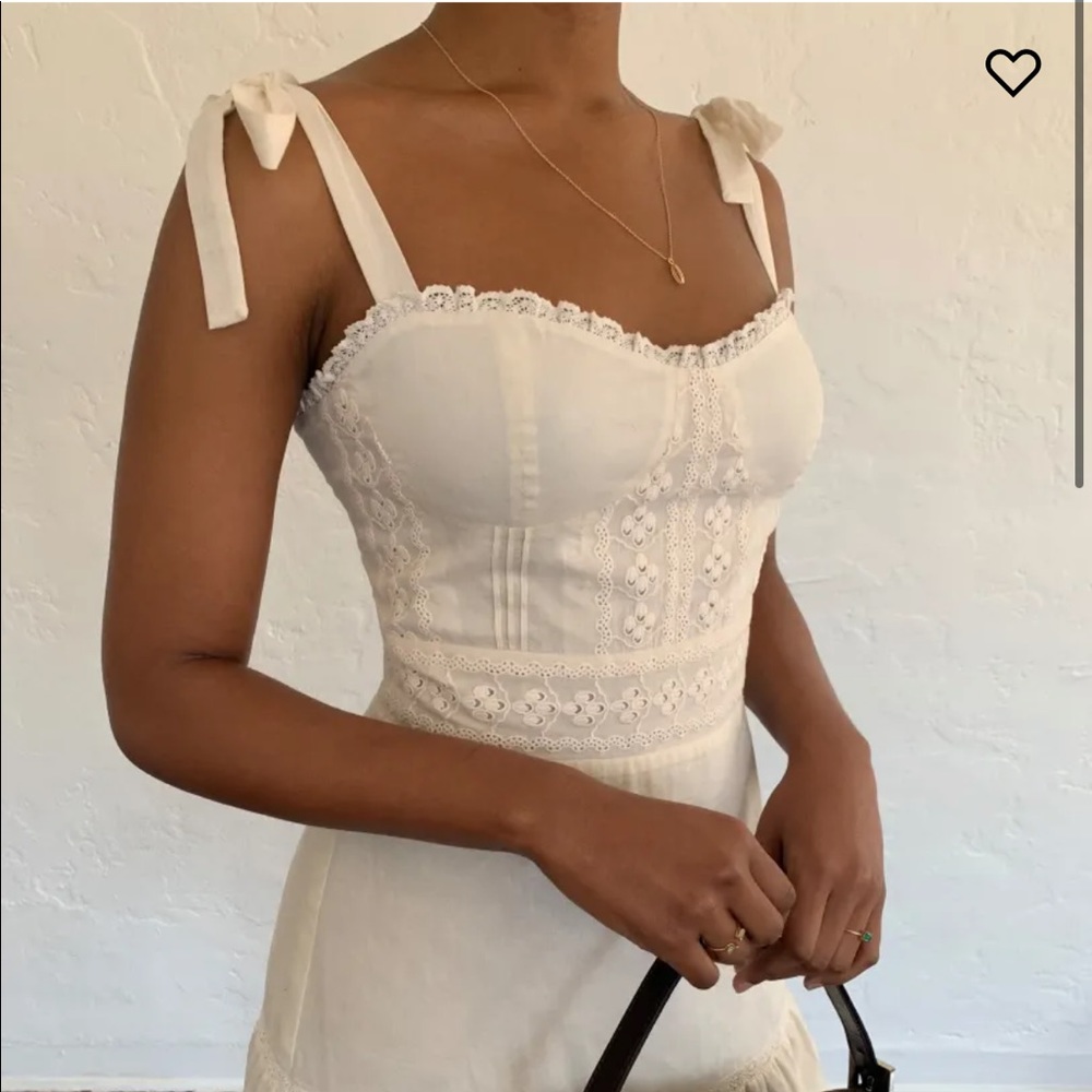 Reformation Maeve cream dress XS NEW with tags